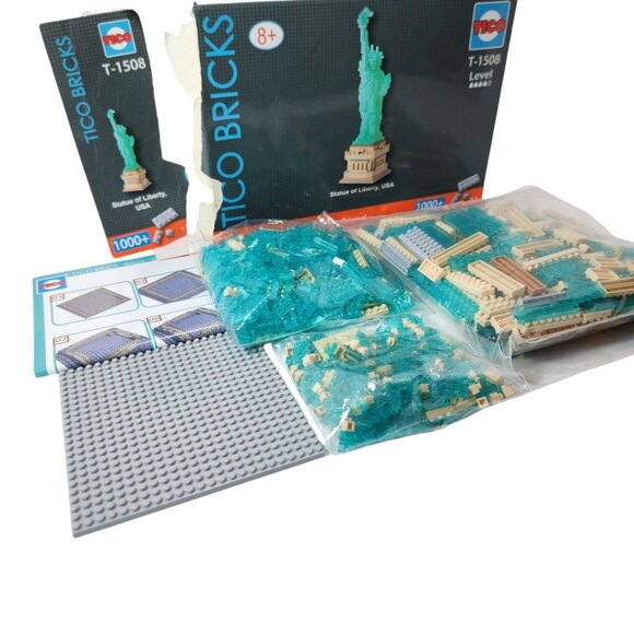 TICO T-1508 Statue of Liberty 1000+ Piece 3D Puzzle Sealed Contents/Open Box - Picture 3 of 11